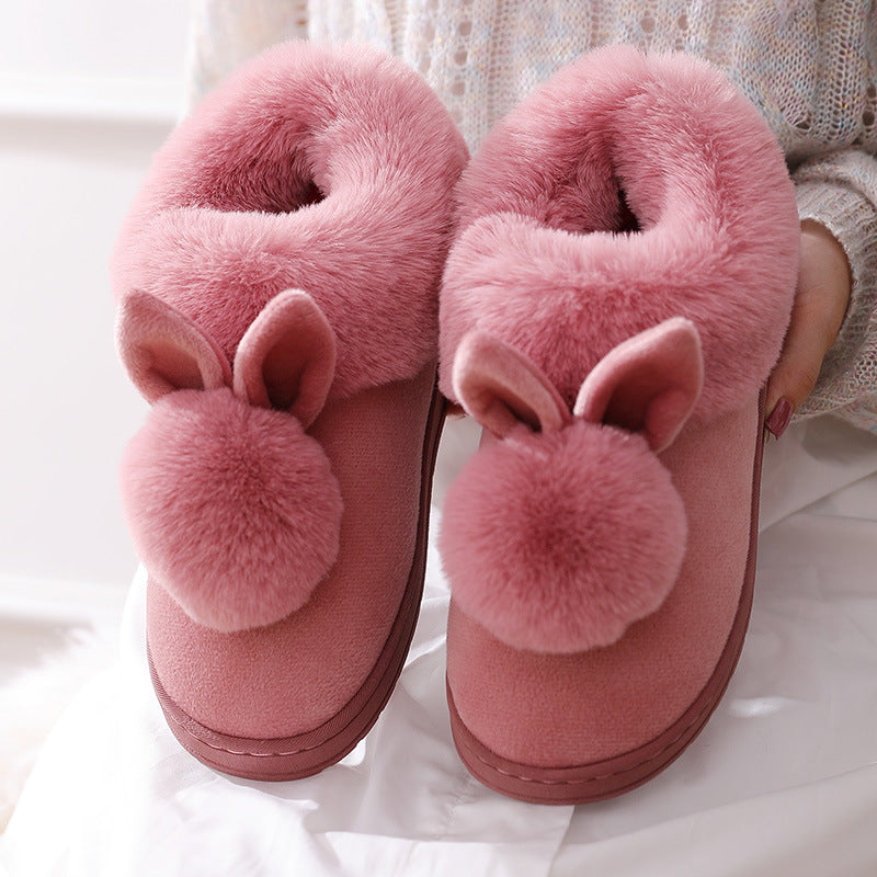 Fluffy Warm And Soft Bunny Slippers for Winter
